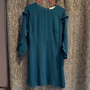 LOFT Deep Teal Long Sleeve Dress